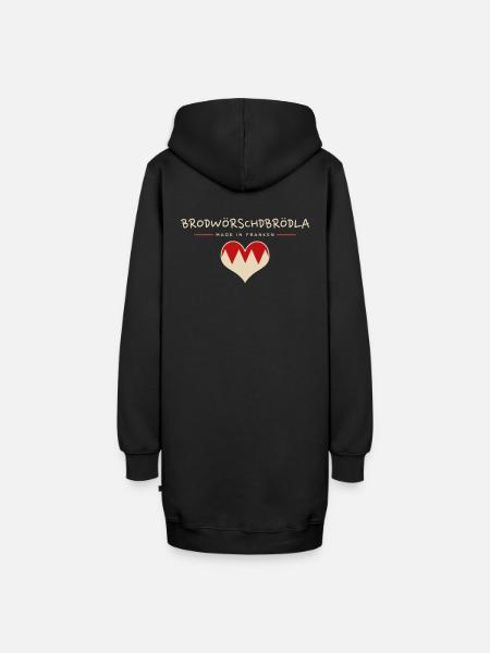 Brodwörschdbrödla fränkisch fränggisch Geschenk - Hoodie-Kleid - Schwarz