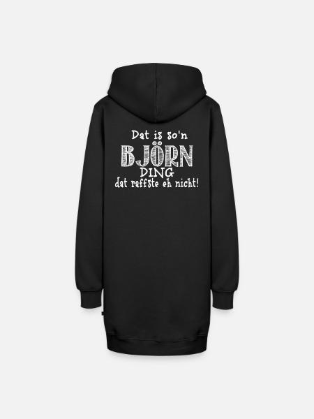 Björn - Hoodie-Kleid - Schwarz