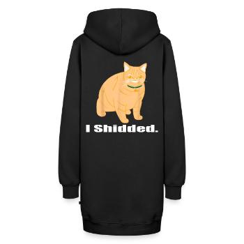 Ich habe lustigen Katzenliebhaber - Hoodie-Kleid - Schwarz - Hinten - AI Model Female 172 light (172cm)