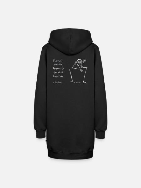 Fremd ist der Fremde nur in der Fremde, Frau - Hoodie-Kleid - Schwarz