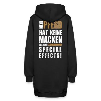 Keine Macken Pferd - Hoodie-Kleid - Schwarz - Hinten - AI Model Female 172 light (172cm)