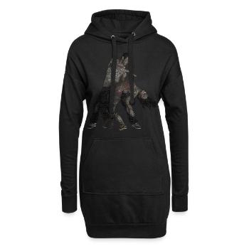 bachata dance geschichte geschenkidee - Hoodie-Kleid - Schwarz - Vorne