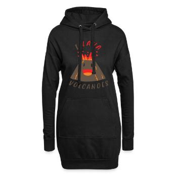 Vulkanismus, Geologe, Geologie: I Lava Volcanoes - Hoodie-Kleid - Schwarz - Vorne
