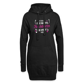 So sieht die beste Nachbarin der Welt aus! - Hoodie-Kleid - Schwarz - Vorne