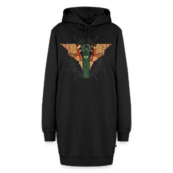Jugendstil, Arts & Crafts Vintage Engelmotiv - Hoodie-Kleid - Schwarz - Vorne