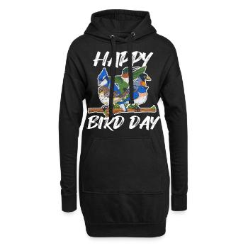 Ornithologie Jeu de mots pour un ornithologue - Sweat-shirt à capuche long Femme - noir - Devant