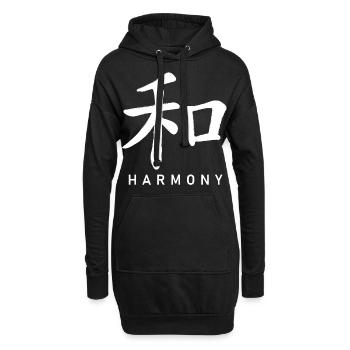 Qigong Qi Gong Tai Chi Thai Chigong - Hoodie-Kleid - Schwarz - Vorne
