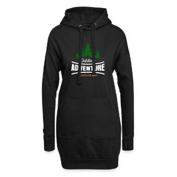 Outdoor adventure Bayerischer Wald - Hoodie-Kleid - Schwarz - Vorne