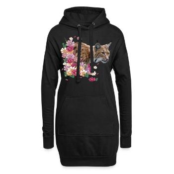 Lynx - Sweat-shirt à capuche long Femme - noir - Devant