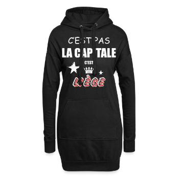 C'est Pas La Capitale C'est Liège - Sweat-shirt à capuche long Femme - noir - Devant