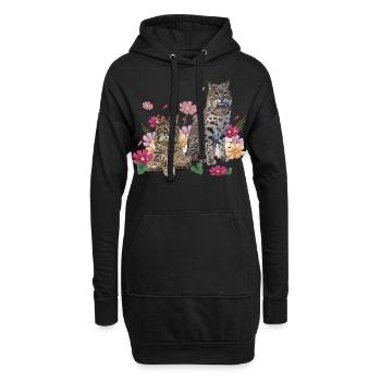 Lynx - Sweat-shirt à capuche long Femme - noir - Devant