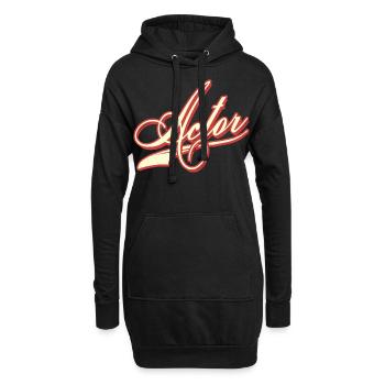 schauspieler hollywood actor best film blockbuster - Hoodie-Kleid - Schwarz - Vorne