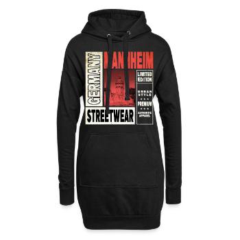 Mannheim Deutschland Stadt Skyline Heimat Liebe - Hoodie-Kleid - Schwarz - Vorne