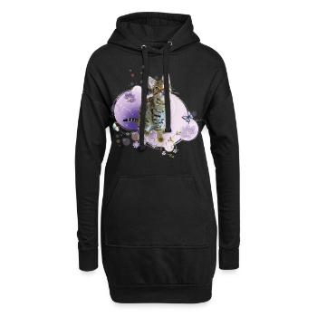 Tabby - Hoodie-Kleid - Schwarz - Vorne
