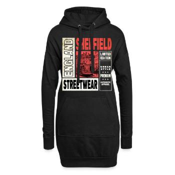 Sheffield Angleterre UK City Skyline Accueil Amour - Sweat-shirt à capuche long Femme - noir - Devant
