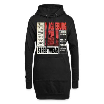 Magdeburg Deutschland Stadt Skyline Heimat Liebe - Hoodie-Kleid - Schwarz - Vorne