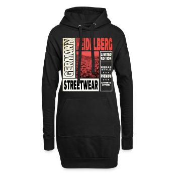 Heidelberg Deutschland Stadt Skyline Heimat Liebe - Hoodie-Kleid - Schwarz - Vorne