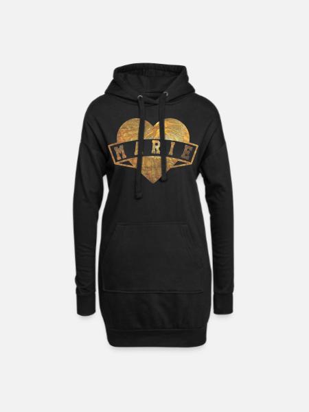Marie Herzen Gold - Hoodie-Kleid - Schwarz