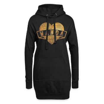 Wanda Hearts Or - Sweat-shirt à capuche long Femme - noir - Devant