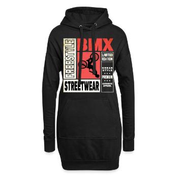 BMX Fahrrad Biker Stunt Trick Freestyle Vintage - Hoodie-Kleid - Schwarz - Vorne