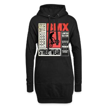 BMX Fahrrad Biker Stunt Trick Freestyle Vintage - Hoodie-Kleid - Schwarz - Vorne