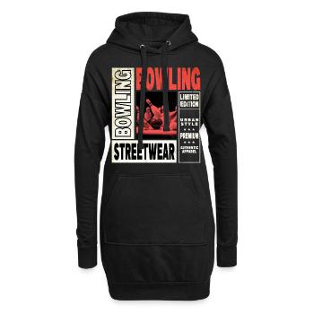 Bowling Bowling Bowling Ball Quilles Joueurs de bowling - Sweat-shirt à capuche long Femme - noir - Devant