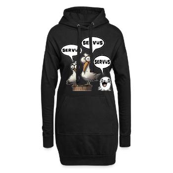 Servus - Hoodie-Kleid - Schwarz - Vorne
