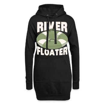 Rafting Wassersport - Hoodie-Kleid - Schwarz - Vorne