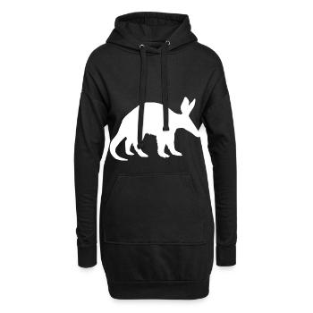 Erdferkel Geschenk - Hoodie-Kleid - Schwarz - Vorne