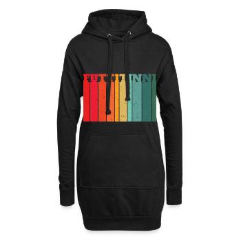FUTTITINNI Sicily Sizilien Italien Italienisches - Hoodie-Kleid - Schwarz - Vorne