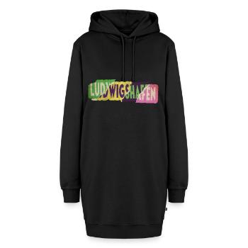 Ludwigshafen Deutschland Stadt Schrift Punk Retro - Hoodie-Kleid - Schwarz - Vorne