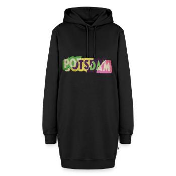 Potsdam Deutschland Stadt Schrift Punk Retro - Hoodie-Kleid - Schwarz - Vorne