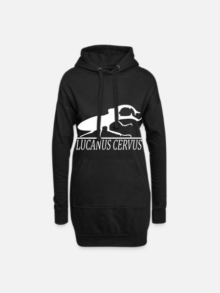 stag beetle - Hoodie Dress - black