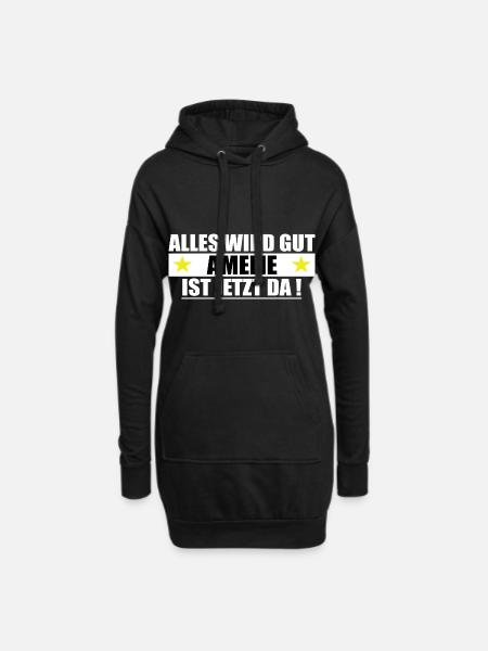 Amelie Name Vorname Geburtstag - Hoodie-Kleid - Schwarz