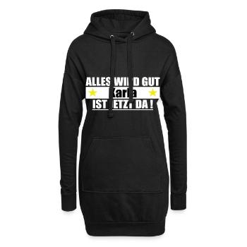 Karla Name Vorname Geburtstag - Hoodie-Kleid - Schwarz - Vorne