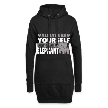 Sei immer du selbst, es sei denn, du kannst ein - Hoodie-Kleid - Schwarz - Vorne