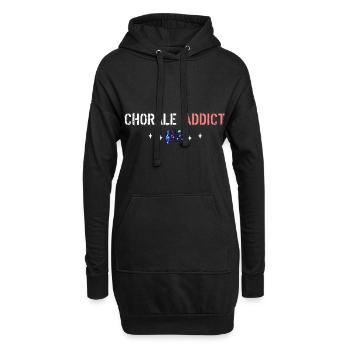 Addict Chor - Hoodie-Kleid - Schwarz - Vorne