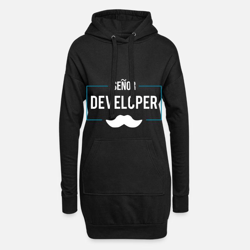 Senor Developer Programmierer shirt - Hoodie-Kleid - Schwarz