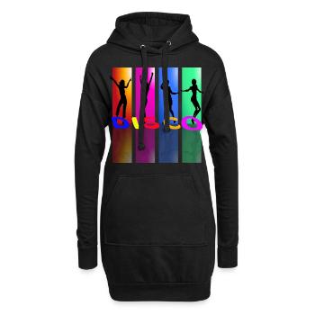 Disco Musik Geschenk Tanzen Tänzer Discjockey DJ - Hoodie-Kleid - Schwarz - Vorne