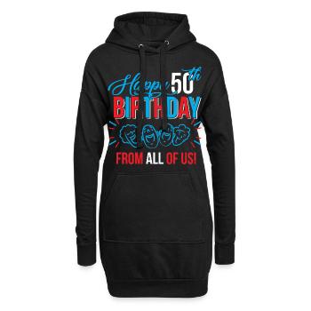 50. Geburtstag 50 Jahre alt Geburtstag Geschenk - Hoodie-Kleid - Schwarz - Vorne