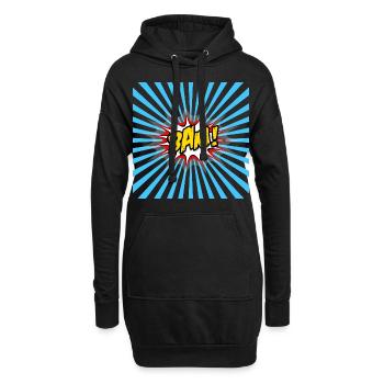 Masque facial Gamer Jeu de jeux de style comique - Sweat-shirt à capuche long Femme - noir - Devant