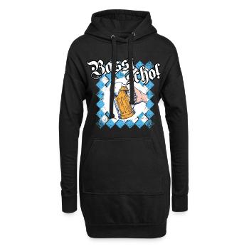 Basst scho Bier Bayern Saufen Dialekt - Hoodie-Kleid - Schwarz - Vorne
