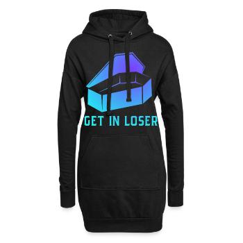 Get In Loser Coffin Pastel Goth Soft Grunge - Hoodie-Kleid - Schwarz - Vorne