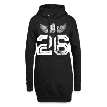 26 Number crown - Hoodie Dress - black - Front