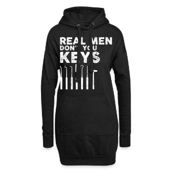 Hommes Schlosdienst Technicien de verrouillage Conception - Sweat-shirt à capuche long Femme - noir - Devant