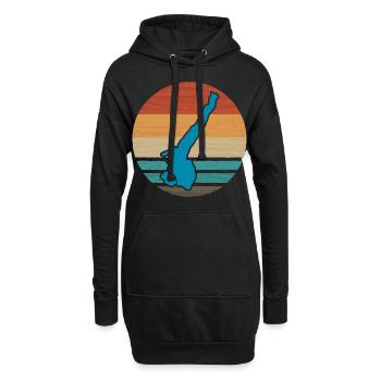 Gardasee Retro - Hoodie-Kleid - Schwarz - Vorne