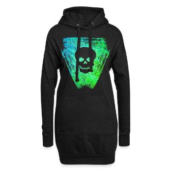Crâne 2 E 5 - Sweat-shirt à capuche long Femme - noir - Devant