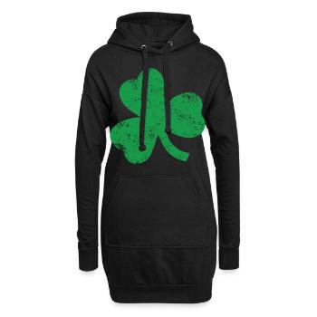St. Patrick's Day Irland Geschenkidee Kleeblatt - Hoodie-Kleid - Schwarz - Vorne