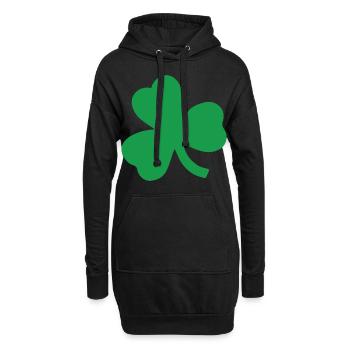 St. Patrick's Day Irland Geschenkidee Kleeblatt - Hoodie-Kleid - Schwarz - Vorne