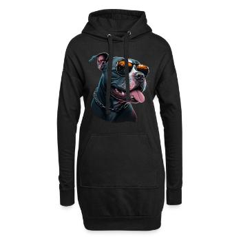 American Staffordshire Terrier - Sweat-shirt à capuche long Femme - noir - Devant